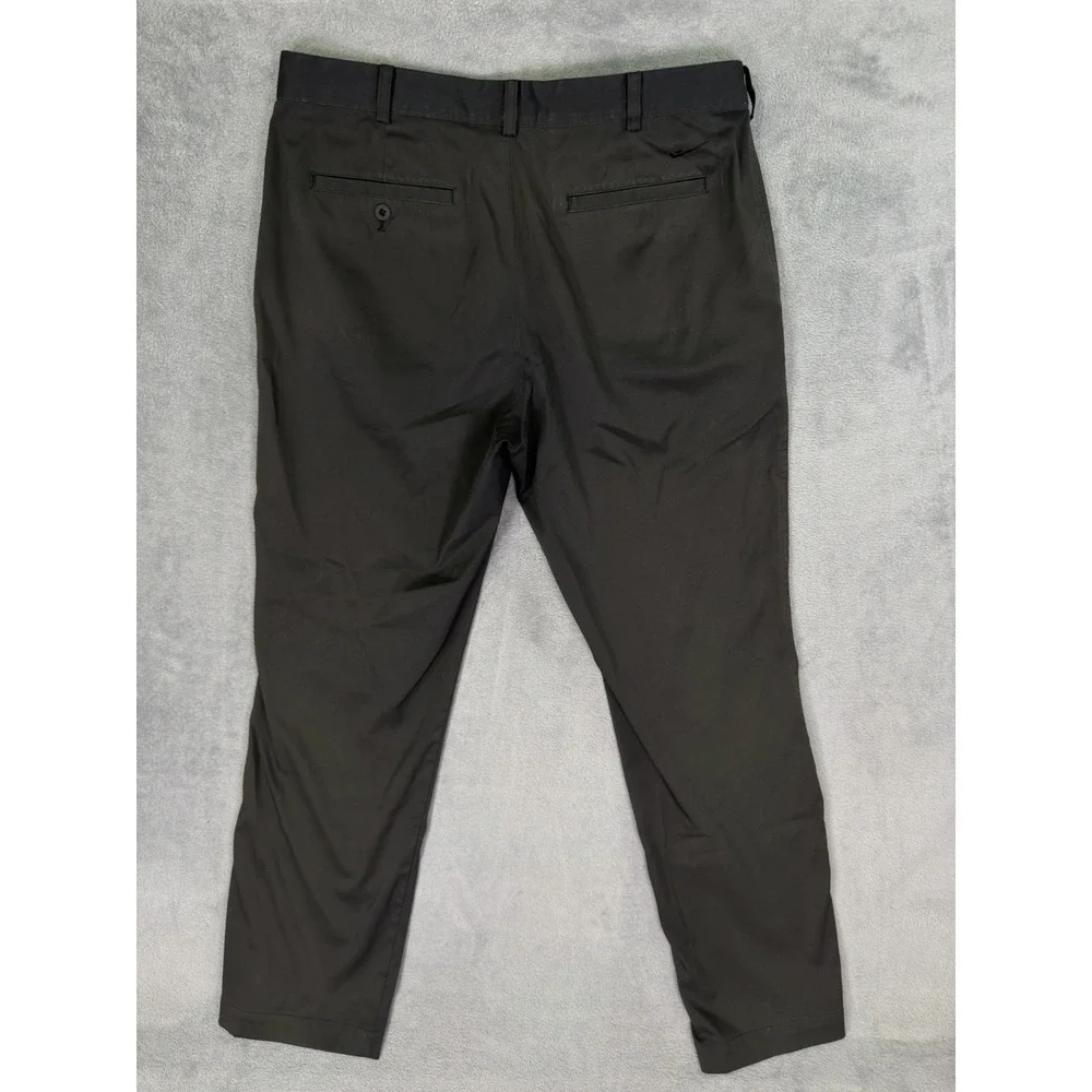 Nike Golf Dress Pants Mens 34x32 Black Straight Dri Fit Casual Athletic Stretch - Picture 2 of 10